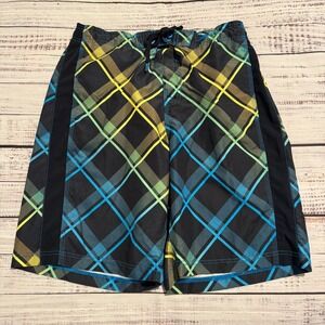 Speedo Swim Shorts Blue Volley Beach Lined Trunks‎ Men's Size Medium 10" Inseam